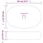 vidaXL Aufsatzwaschbecken Blau Oval 59x40x14 cm Keramik vidaXL Aufsatzwaschbecken Blau Oval 59x40x14 cm Keramik