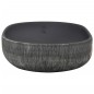 vidaXL Aufsatzwaschbecken Grau und Schwarz Oval 59x40x14 cm Keramik vidaXL Aufsatzwaschbecken Grau und Schwarz Oval 59x40x14 cm Keramik