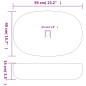 vidaXL Aufsatzwaschbecken Grau und Schwarz Oval 59x40x14 cm Keramik vidaXL Aufsatzwaschbecken Grau und Schwarz Oval 59x40x14 cm Keramik