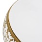 vidaXL Aufsatzwaschbecken Weiß und Golden Oval 59x40x15 cm Keramik vidaXL Aufsatzwaschbecken Weiß und Golden Oval 59x40x15 cm Keramik