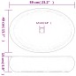 vidaXL Aufsatzwaschbecken Weiß und Golden Oval 59x40x15 cm Keramik vidaXL Aufsatzwaschbecken Weiß und Golden Oval 59x40x15 cm Keramik