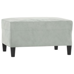 vidaXL Fußhocker Hellgrau 70x55x41 cm Samt