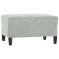 vidaXL Fußhocker Hellgrau 70x55x41 cm Samt vidaXL Fußhocker Hellgrau 70x55x41 cm Samt