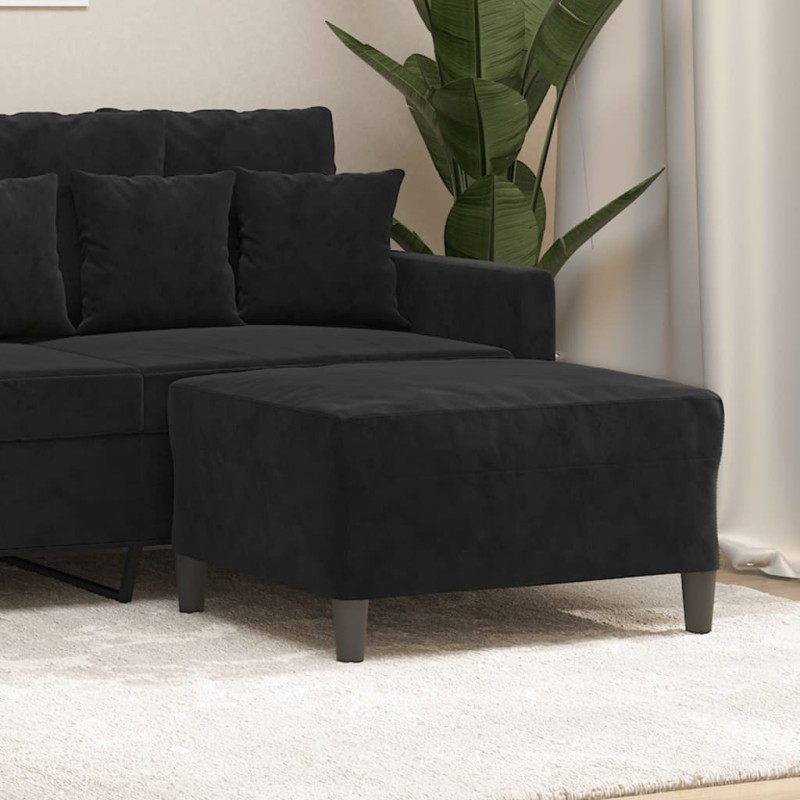 vidaXL Fußhocker Schwarz 70x55x41 cm Samt vidaXL Fußhocker Schwarz 70x55x41 cm Samt