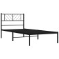 vidaXL Bettgestell mit Kopfteil Metall Schwarz 90x190 cm vidaXL Bettgestell mit Kopfteil Metall Schwarz 90x190 cm