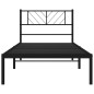 vidaXL Bettgestell mit Kopfteil Metall Schwarz 90x190 cm vidaXL Bettgestell mit Kopfteil Metall Schwarz 90x190 cm