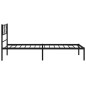 vidaXL Bettgestell mit Kopfteil Metall Schwarz 90x190 cm vidaXL Bettgestell mit Kopfteil Metall Schwarz 90x190 cm