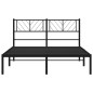 vidaXL Bettgestell mit Kopfteil Metall Schwarz 135x190 cm vidaXL Bettgestell mit Kopfteil Metall Schwarz 135x190 cm
