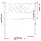 vidaXL Kopfteil Metall Weiß 90 cm