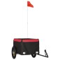 vidaXL Fahrradanhänger Schwarz und Rot 30 kg Eisen vidaXL Fahrradanhänger Schwarz und Rot 30 kg Eisen