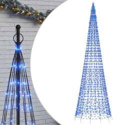 vidaXL LED-Weihnachtsbaum für Fahnenmast 1534 LEDs Blau 500 cm