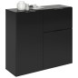 FMD Kommode mit Schublade und Türen 89,1x31,7x81,3 cm Schwarz FMD Kommode mit Schublade und Türen 89,1x31,7x81,3 cm Schwarz