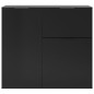 FMD Kommode mit Schublade und Türen 89,1x31,7x81,3 cm Schwarz FMD Kommode mit Schublade und Türen 89,1x31,7x81,3 cm Schwarz