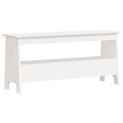 vidaXL Flurbank Weiß 100x28x45 cm Massivholz Kiefer