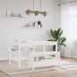 vidaXL Flurbank Weiß 100x28x45 cm Massivholz Kiefer vidaXL Flurbank Weiß 100x28x45 cm Massivholz Kiefer