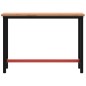 vidaXL Werkbank 115x55x81,5 cm Massivholz Buche und Metall vidaXL Werkbank 115x55x81,5 cm Massivholz Buche und Metall