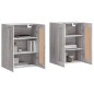vidaXL Wandschränke 2 Stk. Grau Sonoma Holzwerkstoff vidaXL Wandschränke 2 Stk. Grau Sonoma Holzwerkstoff