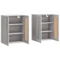 vidaXL Wandschränke 2 Stk. Grau Sonoma Holzwerkstoff vidaXL Wandschränke 2 Stk. Grau Sonoma Holzwerkstoff