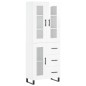 vidaXL Highboard Hochglanz-Weiß 69,5x34x180 cm Holzwerkstoff vidaXL Highboard Hochglanz-Weiß 69,5x34x180 cm Holzwerkstoff