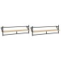 vidaXL Wandregale mit Stangen 2 Stk. Sonoma-Eiche 100x25x30 cm vidaXL Wandregale mit Stangen 2 Stk. Sonoma-Eiche 100x25x30 cm