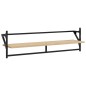vidaXL Wandregale mit Stangen 2 Stk. Sonoma-Eiche 100x25x30 cm vidaXL Wandregale mit Stangen 2 Stk. Sonoma-Eiche 100x25x30 cm