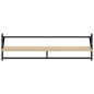 vidaXL Wandregale mit Stangen 2 Stk. Sonoma-Eiche 100x25x30 cm vidaXL Wandregale mit Stangen 2 Stk. Sonoma-Eiche 100x25x30 cm