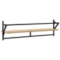 vidaXL Wandregale mit Stangen 2 Stk. Sonoma-Eiche 100x25x30 cm vidaXL Wandregale mit Stangen 2 Stk. Sonoma-Eiche 100x25x30 cm