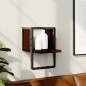 vidaXL Wandregal mit Stange Braun Eichen-Optik 20x25x30 cm vidaXL Wandregal mit Stange Braun Eichen-Optik 20x25x30 cm