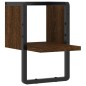 vidaXL Wandregal mit Stange Braun Eichen-Optik 20x25x30 cm vidaXL Wandregal mit Stange Braun Eichen-Optik 20x25x30 cm