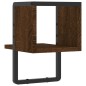 vidaXL Wandregal mit Stange Braun Eichen-Optik 20x25x30 cm vidaXL Wandregal mit Stange Braun Eichen-Optik 20x25x30 cm