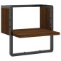 vidaXL Wandregal mit Stange Braun Eichen-Optik 30x25x30 cm vidaXL Wandregal mit Stange Braun Eichen-Optik 30x25x30 cm