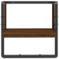 vidaXL Wandregal mit Stange Braun Eichen-Optik 30x25x30 cm vidaXL Wandregal mit Stange Braun Eichen-Optik 30x25x30 cm