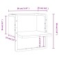 vidaXL Wandregal mit Stange Braun Eichen-Optik 30x25x30 cm vidaXL Wandregal mit Stange Braun Eichen-Optik 30x25x30 cm