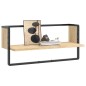 vidaXL Wandregal mit Stange Sonoma-Eiche 65x25x30 cm vidaXL Wandregal mit Stange Sonoma-Eiche 65x25x30 cm