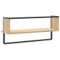 vidaXL Wandregal mit Stange Sonoma-Eiche 65x25x30 cm vidaXL Wandregal mit Stange Sonoma-Eiche 65x25x30 cm