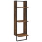vidaXL Wandregal 3 Fächer Räuchereiche 30x25x100 cm Holzwerkstoff vidaXL Wandregal 3 Fächer Räuchereiche 30x25x100 cm Holzwerkstoff