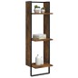vidaXL Wandregal 3 Fächer Räuchereiche 30x25x100 cm Holzwerkstoff vidaXL Wandregal 3 Fächer Räuchereiche 30x25x100 cm Holzwerkstoff