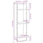 vidaXL Wandregal 3 Fächer Räuchereiche 30x25x100 cm Holzwerkstoff vidaXL Wandregal 3 Fächer Räuchereiche 30x25x100 cm Holzwerkstoff