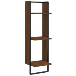 vidaXL Wandregal 3 Fächer Braun Eichen-Optik 30x25x100cm Holzwerkstoff
