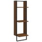 vidaXL Wandregal 3 Fächer Braun Eichen-Optik 30x25x100cm Holzwerkstoff vidaXL Wandregal 3 Fächer Braun Eichen-Optik 30x25x100cm Holzwerkstoff