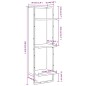 vidaXL Wandregal 3 Fächer Braun Eichen-Optik 30x25x100cm Holzwerkstoff vidaXL Wandregal 3 Fächer Braun Eichen-Optik 30x25x100cm Holzwerkstoff