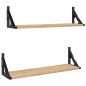 vidaXL Wandregale 2 Stk. Sonoma-Eiche 60x15x15,5 cm vidaXL Wandregale 2 Stk. Sonoma-Eiche 60x15x15,5 cm