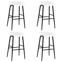 vidaXL Barhocker 4 Stk. Weiß