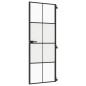 vidaXL Innentür Schlank Schwarz 76x201,5 cm Hartglas und Aluminium vidaXL Innentür Schlank Schwarz 76x201,5 cm Hartglas und Aluminium