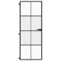 vidaXL Innentür Schlank Schwarz 76x201,5 cm Hartglas und Aluminium vidaXL Innentür Schlank Schwarz 76x201,5 cm Hartglas und Aluminium