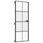 vidaXL Innentür Schlank Schwarz 76x201,5 cm Hartglas und Aluminium vidaXL Innentür Schlank Schwarz 76x201,5 cm Hartglas und Aluminium