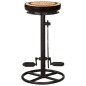 vidaXL Barhocker mit Canvas-Druck 2 Stk. Schwarz und Braun Echtleder vidaXL Barhocker mit Canvas-Druck 2 Stk. Schwarz und Braun Echtleder