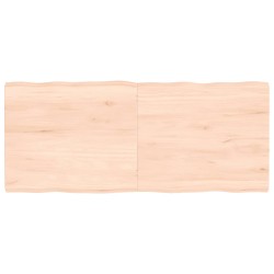 vidaXL Tischplatte 140x60x(2-4) cm Massivholz Unbehandelt Baumkante
