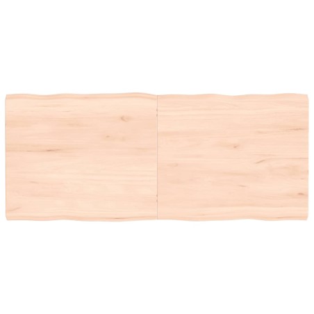 vidaXL Tischplatte 140x60x(2-4) cm Massivholz Unbehandelt Baumkante