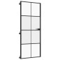 vidaXL Innentür Schlank Schwarz 83x201,5 cm Hartglas & Aluminium vidaXL Innentür Schlank Schwarz 83x201,5 cm Hartglas & Aluminium